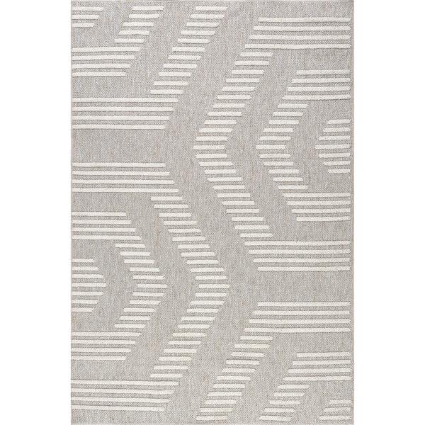 nuloom Janiya Abstract Hexagon Machine Washable Area Rug Beige