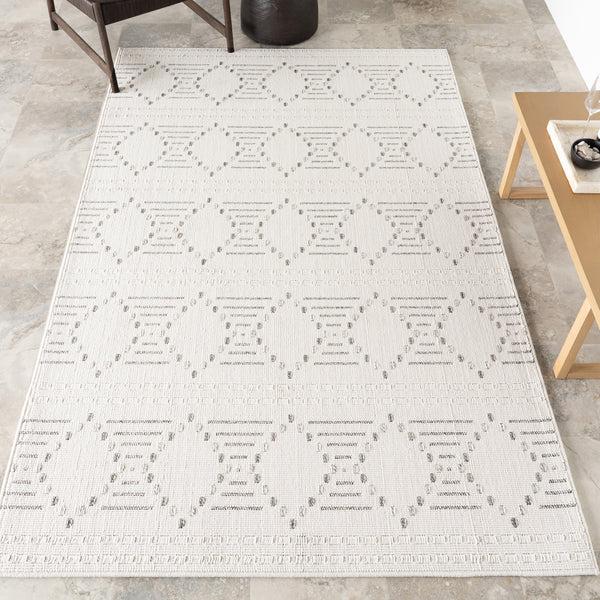 Nuloom Jaxine Geometric Indoor/Outdoor Area Rug Cream