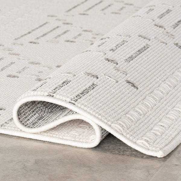 Nuloom Jaxine Geometric Indoor/Outdoor Area Rug Cream