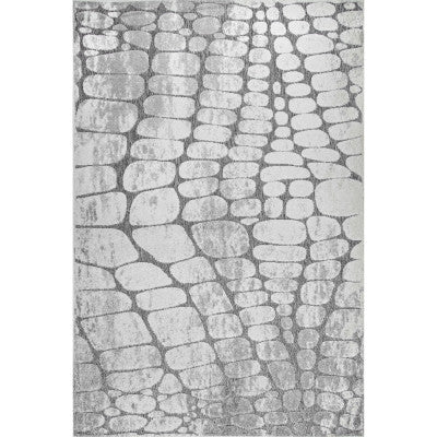 nuloom Jaycee Textured Stone Indoor/Outdoor Area Rug Grey