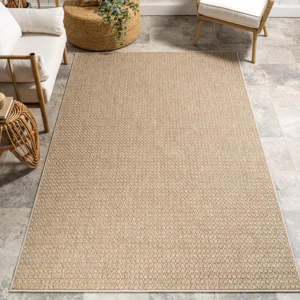 Nuloom Jazmin Geometric Indoor/Outdoor Area Rug Beige