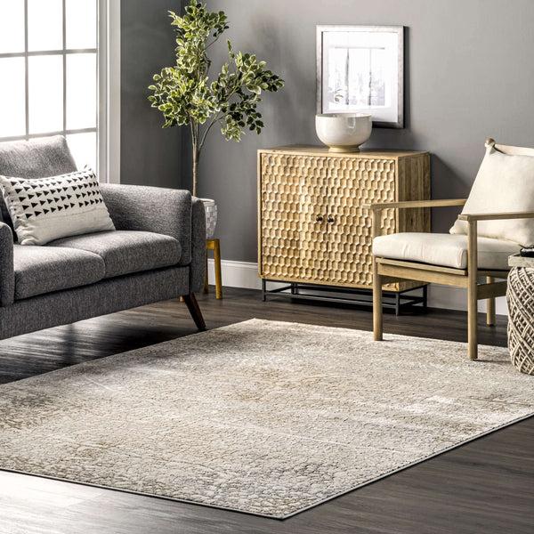 Nuloom Jena Contemporary Abstract Faded Area Rug Beige