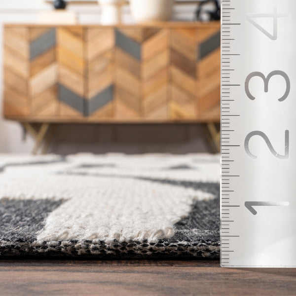 Nuloom Jenice Handmade Modern Abstract Area Rug Charcoal