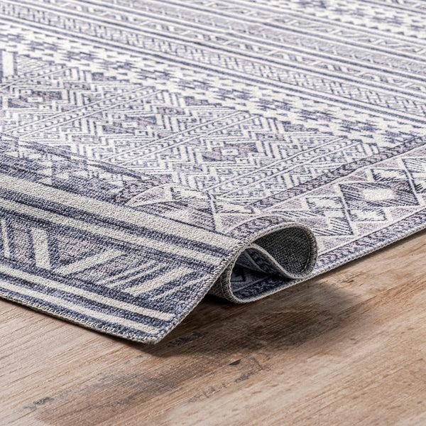 Nuloom Jenine Southwestern Machine Washable Area Rug Gray