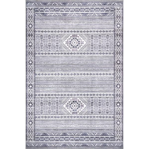 nuloom Jenine Southwestern Machine Washable Area Rug Gray