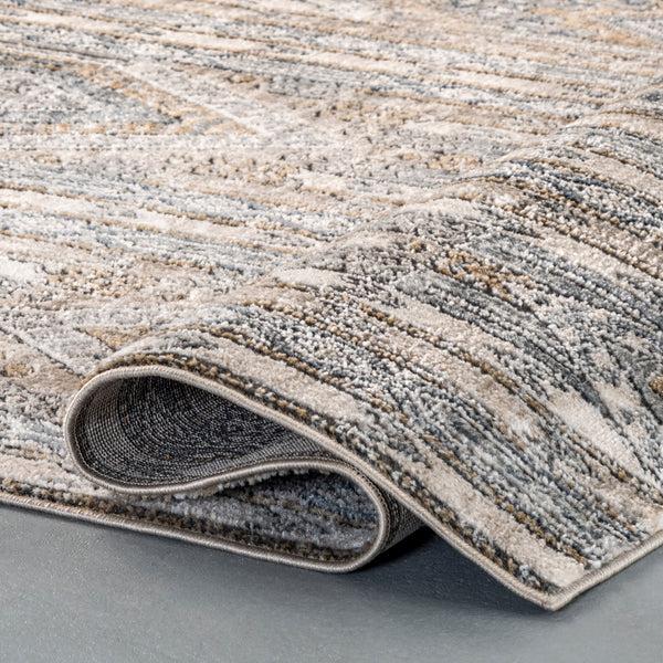 Nuloom Jessenia Diamond Stripes Tribal Area Rug Beige