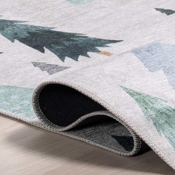 Nuloom Jina Evergreen Tree Machine Washable Area Rug Green