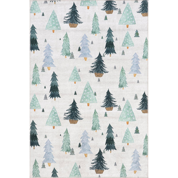 nuloom Jina Evergreen Tree Machine Washable Area Rug Green