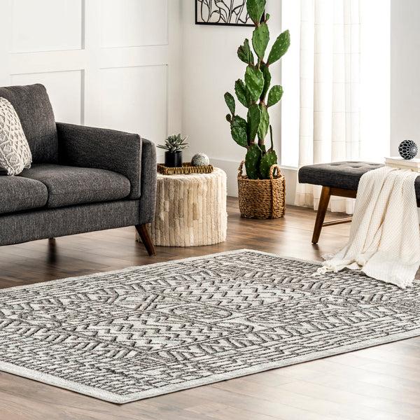 Nuloom Joannie Contemporary Abstract Patterned Area Rug Beige
