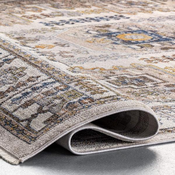 Nuloom Jocelyn Global Inspired Medallion Fringe Area Rug Beige