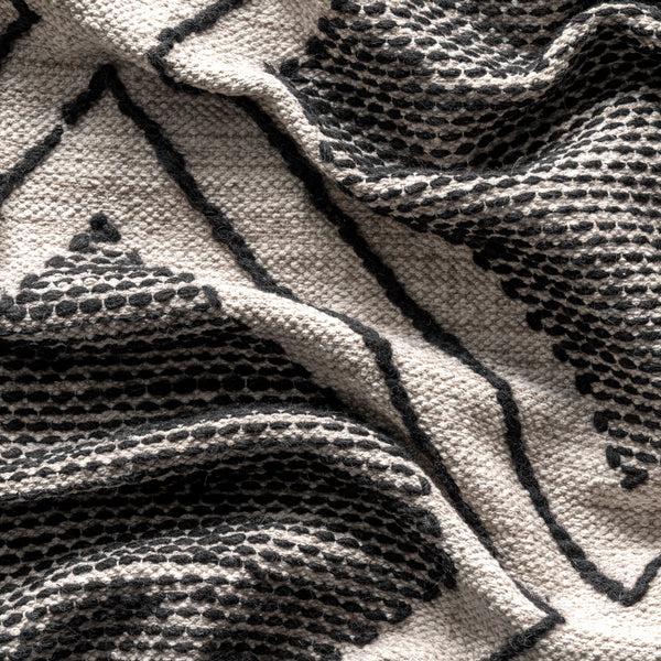 Nuloom Jubilee Cotton Diamond Trellis Tassel Area Rug Black
