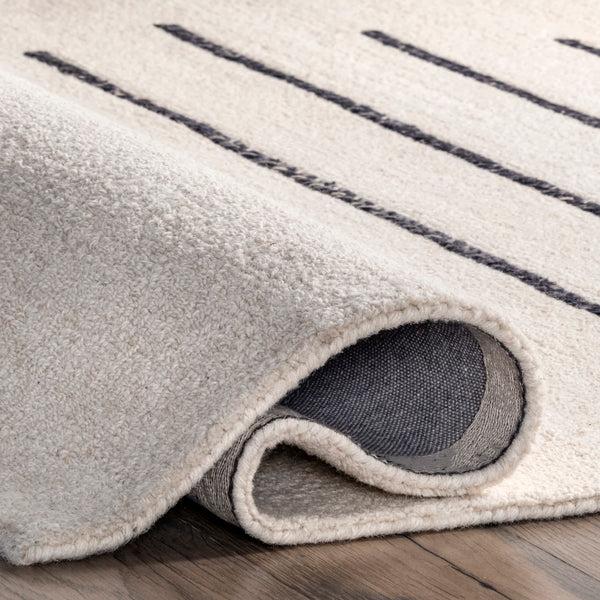 Nuloom Jules Hand Hooked Wool And Cotton Diamond Area Rug Ivory