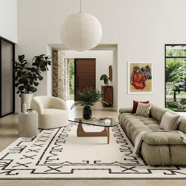 Nuloom June Geometric Reversible Wool Area Rug Ivory