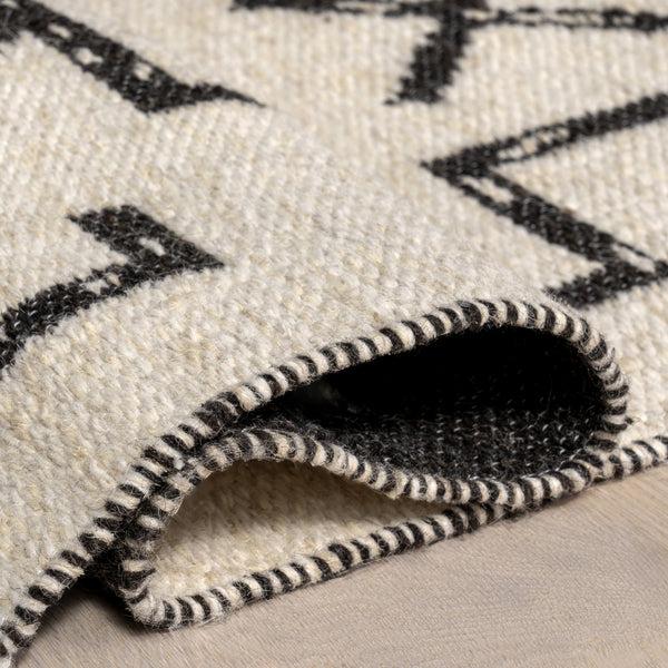 Nuloom June Geometric Reversible Wool Area Rug Ivory