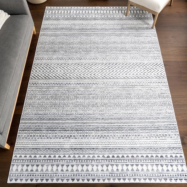 Nuloom Juni Southwestern SplashGuard Machine Washable Area Rug Grey