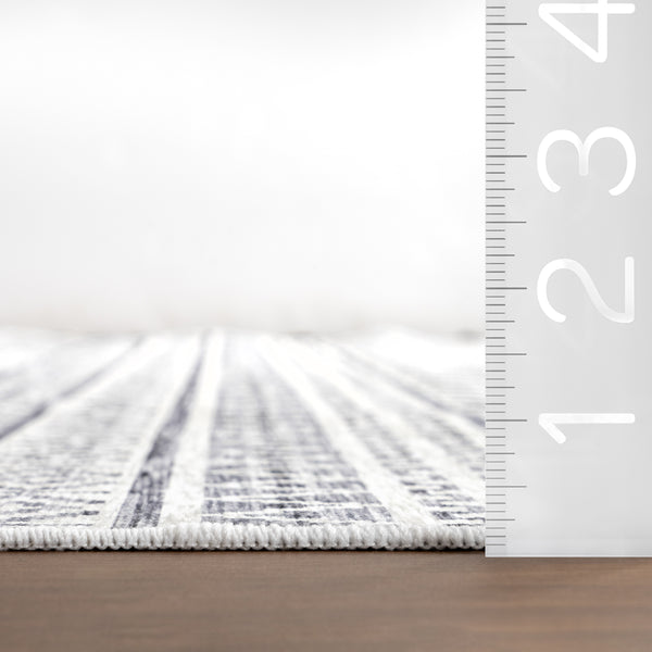 Nuloom Juni Southwestern SplashGuard Machine Washable Area Rug Grey