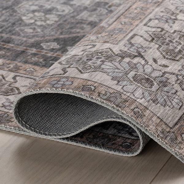 Nuloom Kalaya SplashGuard Machine Washable Area Rug Charcoal