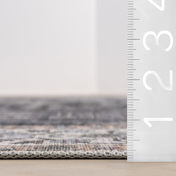 Nuloom Kalaya SplashGuard Machine Washable Area Rug Charcoal