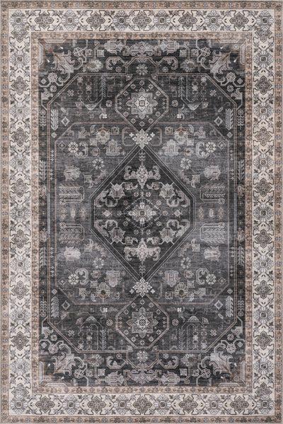 nuloom Kalaya SplashGuard Machine Washable Area Rug Charcoal