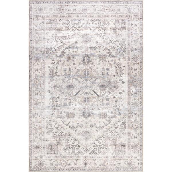 nuloom Kaleen Medallion Spill Proof Machine Washable Area Rug Grey