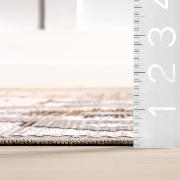 Nuloom Kalilah Medallion Spill Proof Machine Washable Area Rug Ivory