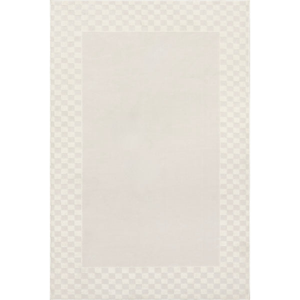 nuloom Kalina High-Low Checkered Bordered Area Rug Cream