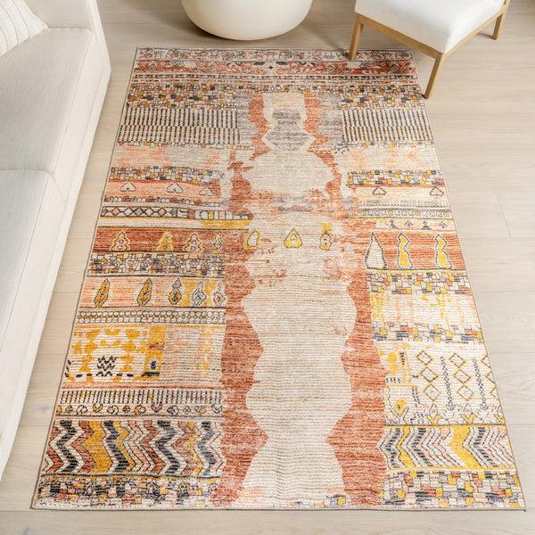 Nuloom Kallie Abstract Spill Proof Machine Washable Area Rug Multicolor