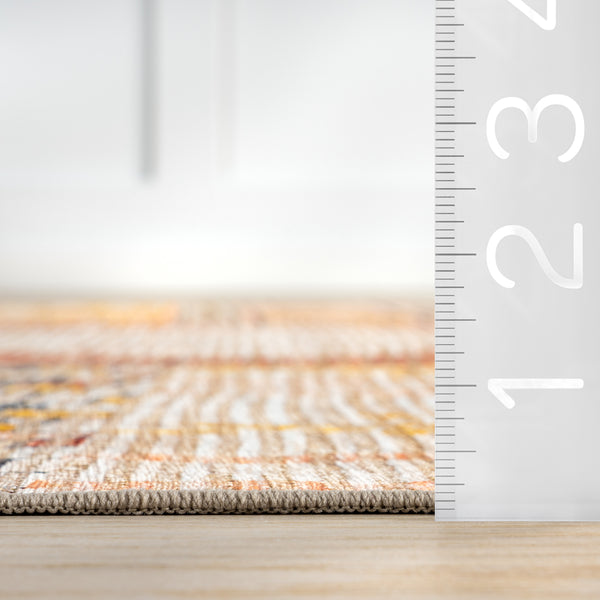 Nuloom Kallie Abstract Spill Proof Machine Washable Area Rug Multicolor
