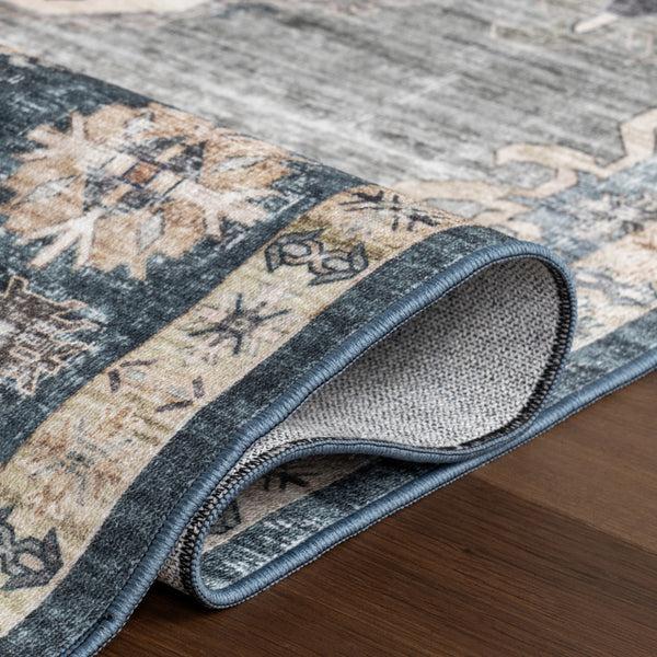 Nuloom Kallipoe Medallion Spill Proof Machine Washable Area Rug Sage Green