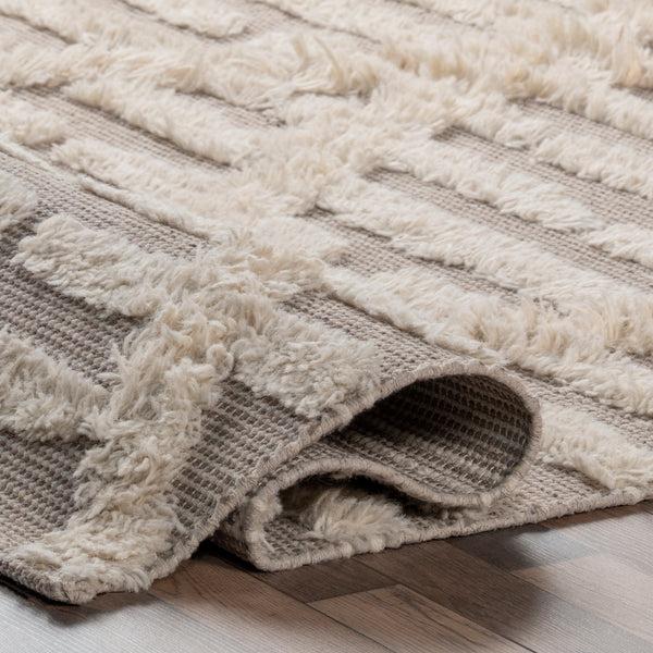 Nuloom Kandice Contemporary Trellis Wool Blend Area Rug Beige
