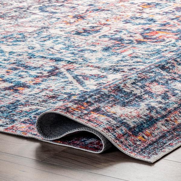 Nuloom Kasi Vintage Persian Machine Washable Area Rug Blue