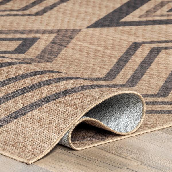 Nuloom Kasie Geometric Stripes Easy-Jute Machine Washable Area Rug Natural