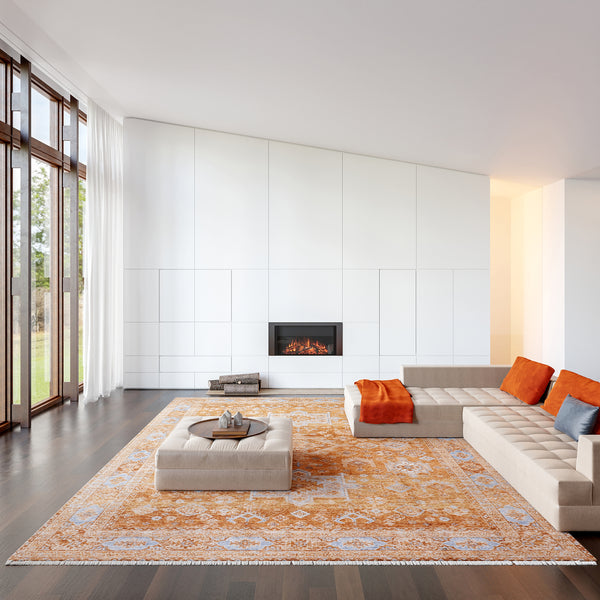 Nuloom Kaski Geometric Machine Washable Area Rug Peach