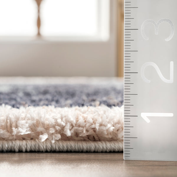 Nuloom Kassidy Shaggy Contemporary Tassel Area Rug Blue