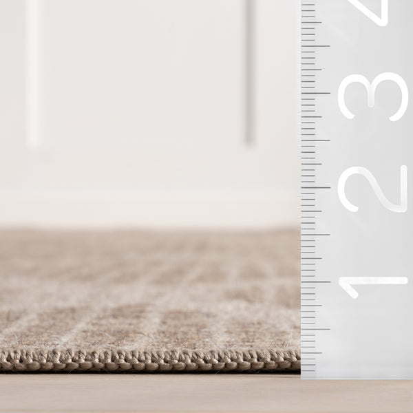 Nuloom Katana Trellis Machine Washable Area Rug Brown