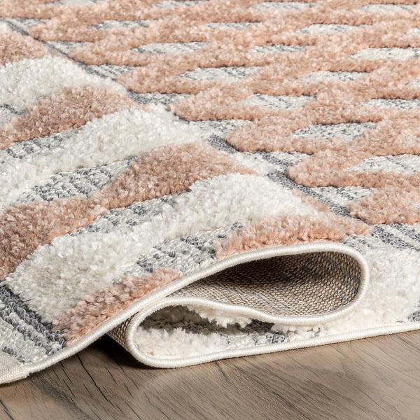 Nuloom Katerina Transitional Tasseled Area Rug Pink