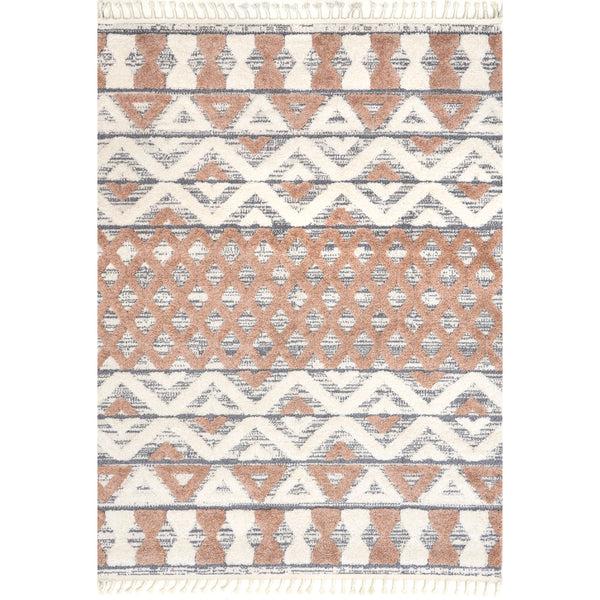 nuloom Katerina Transitional Tasseled Area Rug Pink