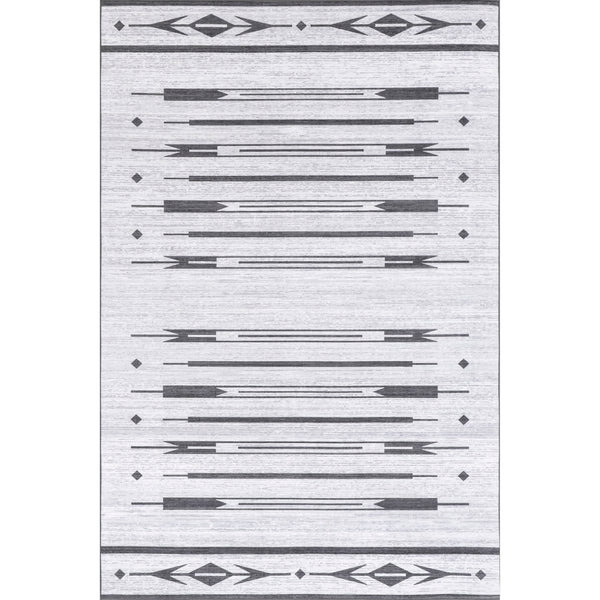 nuloom Katia Southwestern Machine Washable Indoor/Outdoor Area Rug Light Gray