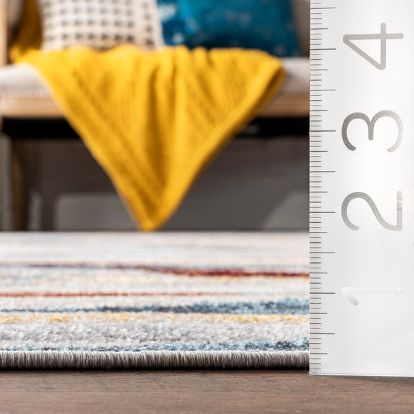 Nuloom Katya Contemporary Waves Machine Washable Area Rug Multi