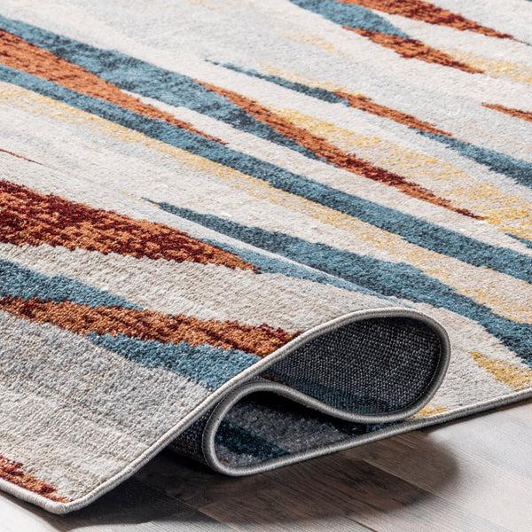 Nuloom Katya Contemporary Waves Machine Washable Area Rug Multi
