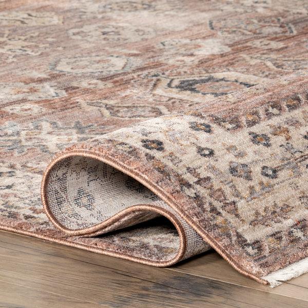 Nuloom Kelsee Vintage Traditional Fringe Area Rug Rust
