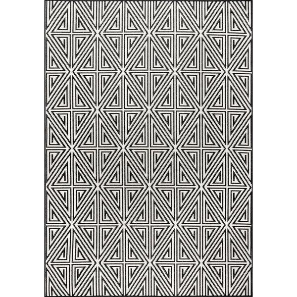 nuloom Kelsey Modern Abstract Indoor/Outdoor Area Rug Black
