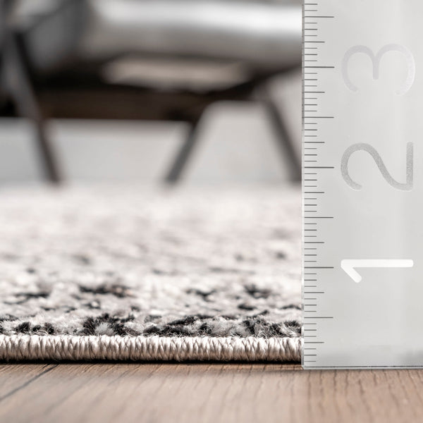 Nuloom Kenia Distressed Diamond Cotton Blend Area Rug Beige