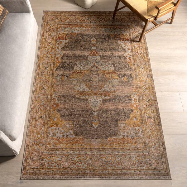 Nuloom Kennedi Smart Plus With SplashGuard Area Rug Mustard