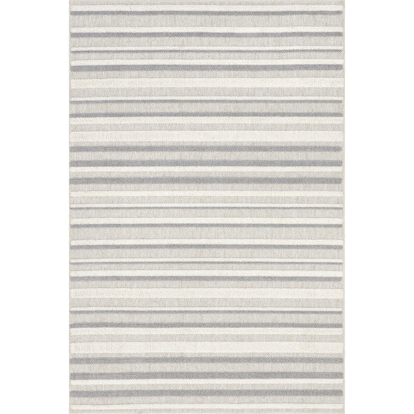 nuloom Kerensa Striped Machine Washable Area Rug Light Grey