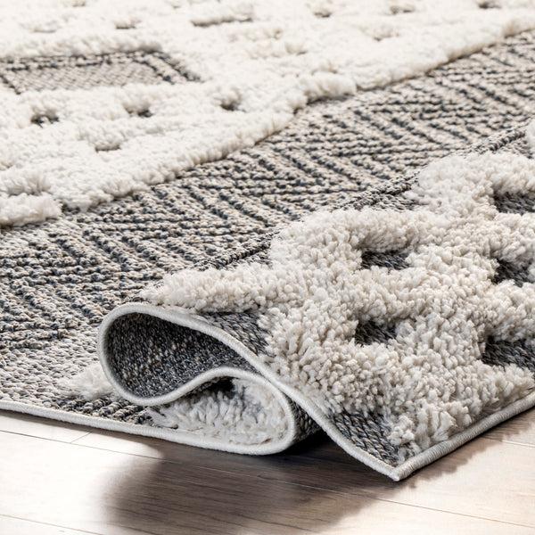 Nuloom Keyla High Low Textured Shaggy Area Rug Grey