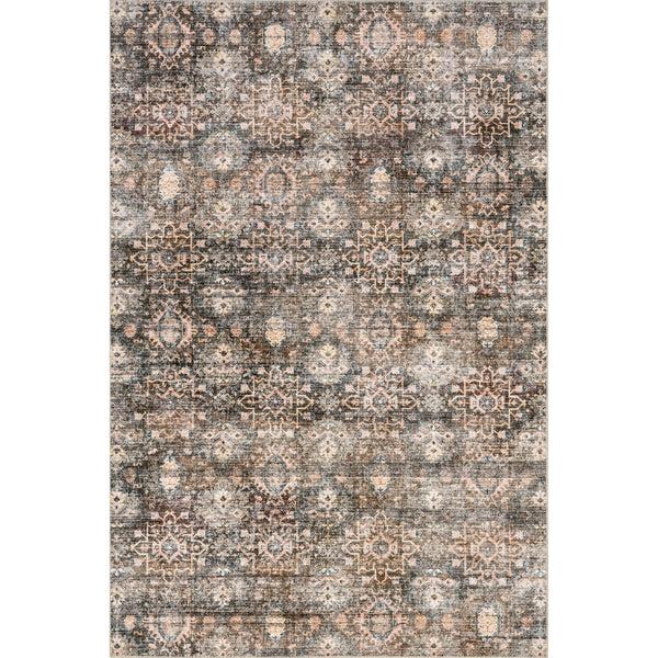 nuloom Keziah Vintage Medallion Stain-Resistant Machine Washable Area Rug Grey