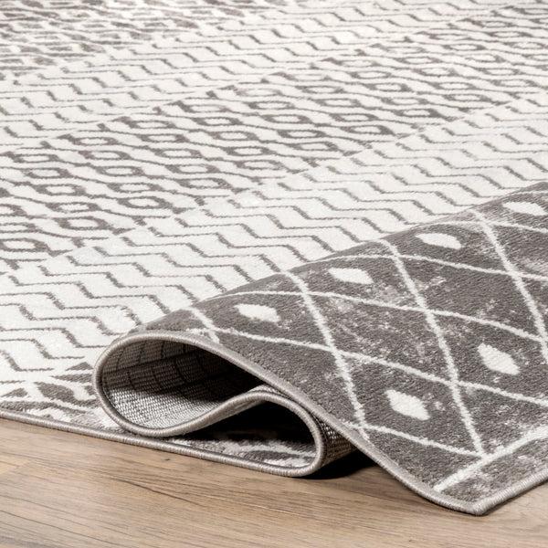 Nuloom Kimberly Transitional Moroccan Banded Area Rug Gray