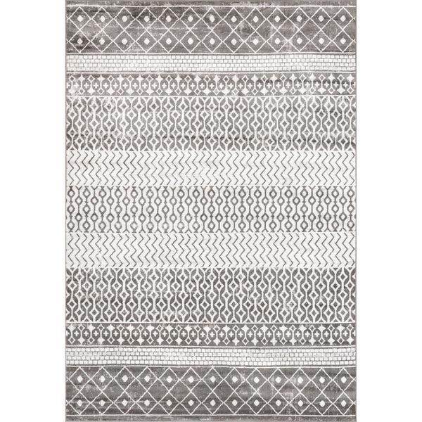nuloom Kimberly Transitional Moroccan Banded Area Rug Gray