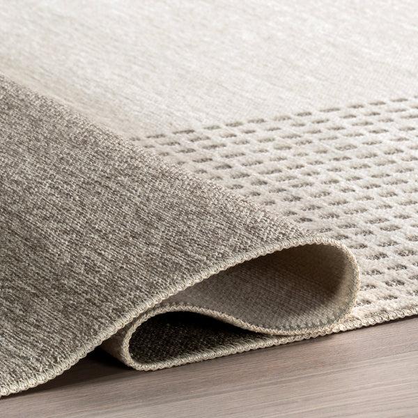 Nuloom Kirby Plaid Reversible Machine Washable Area Rug Cream